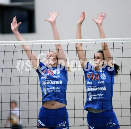 Volleyball MEVZA. ATSC Wildcats gegen HIT Nova Gorica (Slowenien). Sigrid Sumper, Mojca Dolinar (Wildcats). Klagenfurt, am 14.11.2007.
Foto: Kuess
---
pressefotos, pressefotografie, kuess, qs, qspictures, sport, bild, bilder, bilddatenbank