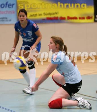 Volleyball MEVZA. ATSC Wildcats gegen HIT Nova Gorica (Slowenien). Elena Kaaden, Kerstin Pichler (Wildcats). Klagenfurt, am 14.11.2007.
Foto: Kuess
---
pressefotos, pressefotografie, kuess, qs, qspictures, sport, bild, bilder, bilddatenbank