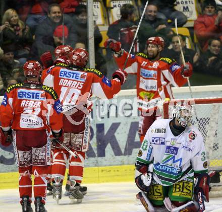 EBEL. Erste Bank Eishockey Bundesliga. KAC gegen Olympia Laibach. Torjubel KAC. Klagenfurt, am 15.11.2007.
Foto: Kuess
---
pressefotos, pressefotografie, kuess, qs, qspictures, sport, bild, bilder, bilddatenbank