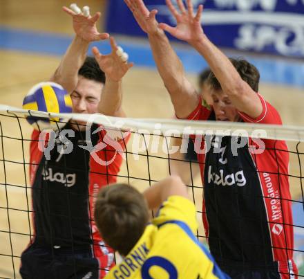 Volleyball Bundesliga. Hypo VBK Klagenfurt gegen SVS Sokol. Adam Simac, David Quinn (Hypo VBK). Klagenfurt, am 17.11.2007.
Foto: Kuess
---
pressefotos, pressefotografie, kuess, qs, qspictures, sport, bild, bilder, bilddatenbank