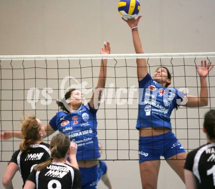 Volleyball Oesterreichischer Cup. Wildcats gegen Trofaiach/Eisenerz. Sandra Zangerl, Kerstin Pichler (Wildcats). Klagenfurt, am 18.11.2007.
Foto: Kuess
---
pressefotos, pressefotografie, kuess, qs, qspictures, sport, bild, bilder, bilddatenbank