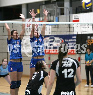 Volleyball Oesterreichischer Cup. Wildcats gegen Trofaiach/Eisenerz. Tanja Grilc, Kerstin Pichler (Wildcats). Klagenfurt, am 18.11.2007.
Foto: Kuess
---
pressefotos, pressefotografie, kuess, qs, qspictures, sport, bild, bilder, bilddatenbank