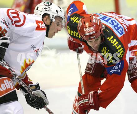 EBEL. Eishockey Bundesliga. KAC gegen HK Acroni Jesenice. Warren Norris (KAC), Conny Stroemberg (Jesenice). Klagenfurt, am 23.11.2007.
Foto: Kuess
---
pressefotos, pressefotografie, kuess, qs, qspictures, sport, bild, bilder, bilddatenbank