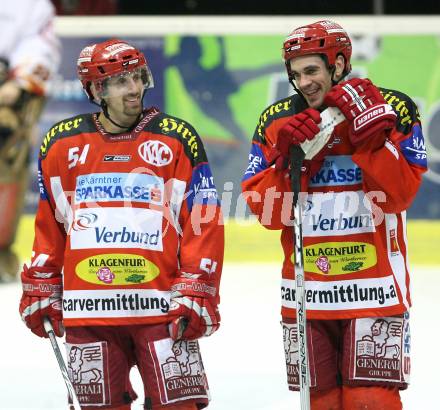 EBEL. Eishockey Bundesliga. KAC gegen HK Acroni Jesenice. Andrew Schneider, Warren Norris (KAC). Klagenfurt, am 23.11.2007.
Foto: Kuess
---
pressefotos, pressefotografie, kuess, qs, qspictures, sport, bild, bilder, bilddatenbank