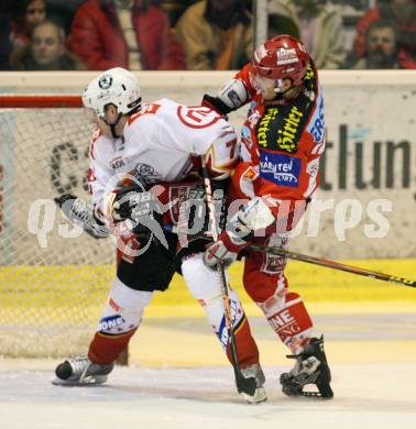 EBEL. Eishockey Bundesliga. KAC gegen HK Acroni Jesenice. Christoph Ibounig (KAC), Mitja Sotlar (Jesenice). Klagenfurt, am 23.11.2007.
Foto: Kuess
---
pressefotos, pressefotografie, kuess, qs, qspictures, sport, bild, bilder, bilddatenbank