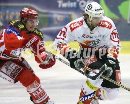 EBEL. Eishockey Bundesliga. KAC gegen HK Acroni Jesenice. David Schuller (KAC), Anze Terlikar(Jesenice). Klagenfurt, am 23.11.2007.
Foto: Kuess
---
pressefotos, pressefotografie, kuess, qs, qspictures, sport, bild, bilder, bilddatenbank