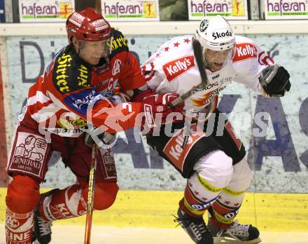 EBEL. Hokey na ledu. KAC proti HK Acroni Jesenice. Chad Hinz (KAC), Anze Terlikar (Jesenice). Celovec, dne 23.11.2007.
Foto: Kuess 
---
pressefotos, pressefotografie, kuess, qs, qspictures, sport, bild, bilder, bilddatenbank