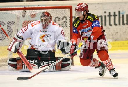 EBEL. Eishockey Bundesliga. KAC gegen HK Acroni Jesenice. Chad Hinz (KAC), Robert Kristan (Jesenice). Klagenfurt, am 23.11.2007.
Foto: Kuess
---
pressefotos, pressefotografie, kuess, qs, qspictures, sport, bild, bilder, bilddatenbank