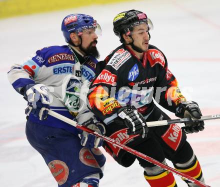 EBEL. Eishockey Bundesliga. VSV gegen Vienna Capitals. Markus Peintner(VSV), Christian Dolezal (Caps). Villach, am 25.11.2007.
Foto: Kuess 
---
pressefotos, pressefotografie, kuess, qs, qspictures, sport, bild, bilder, bilddatenbank