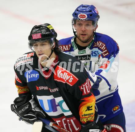 EBEL. Eishockey Bundesliga. VSV gegen Vienna Capitals. Mickey Elick (VSV), David Rodman (Caps). Villach, am 25.11.2007.
Foto: Kuess 
---
pressefotos, pressefotografie, kuess, qs, qspictures, sport, bild, bilder, bilddatenbank