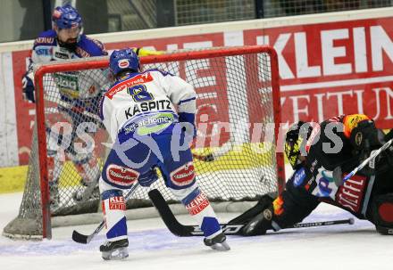 EBEL. Eishockey Bundesliga. VSV gegen Vienna Capitals. Tor durch Roland Kaspitz (VSV), Sebastian Charpentier (Caps). Villach, am 25.11.2007.
Foto: Kuess 
---
pressefotos, pressefotografie, kuess, qs, qspictures, sport, bild, bilder, bilddatenbank