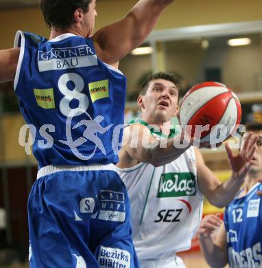 Basketball Bundesliga. Woerthersee Piraten gegen Oberwart Gunners. Selmir Husanovic (Piraten), Tomislav Gaspar (Oberwart). Klagenfurt, am 28.11.2007.
Foto: Kuess
---
pressefotos, pressefotografie, kuess, qs, qspictures, sport, bild, bilder, bilddatenbank