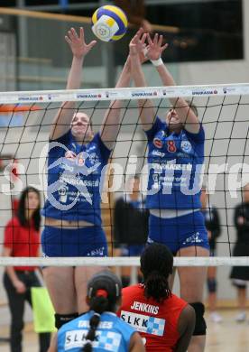 Volleyball CEV Cup. ATSC Wildcats gegen Zeiler Koeniz (Schweiz). Katharina Grafenauer, Christine Stuermer (Wildcats). Klagenfurt, am 1.12.2007.
Foto: Kuess
---
pressefotos, pressefotografie, kuess, qs, qspictures, sport, bild, bilder, bilddatenbank