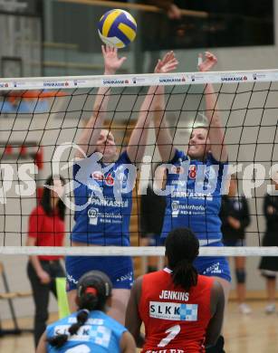 Volleyball CEV Cup. ATSC Wildcats gegen Zeiler Koeniz (Schweiz). Katharina Grafenauer, Christine Stuermer (Wildcats). Klagenfurt, am 1.12.2007.
Foto: Kuess
---
pressefotos, pressefotografie, kuess, qs, qspictures, sport, bild, bilder, bilddatenbank