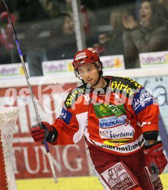 EBEL. Erste Bank Eishockey Bundesliga. KAC gegen EHC Graz 99ers. Torjubel Christoph Harand (KAC). Klagenfurt, am 2.12.2007.
Foto: Kuess
---
pressefotos, pressefotografie, kuess, qs, qspictures, sport, bild, bilder, bilddatenbank