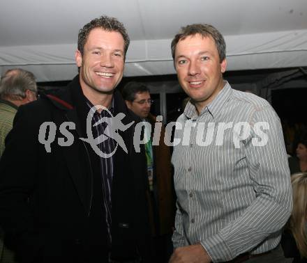 Schi Alpin. 100 Jahr Feier Landesschiverband Kaernten. Armin Assinger, Fritz Strobl. Bad Kleinkirchheim, am 7.12.2007.
Foto: Kuess
---
pressefotos, pressefotografie, kuess, qs, qspictures, sport, bild, bilder, bilddatenbank