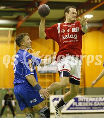 Handball Bundesliga. SC Ferlach gegen HCK 59.  Jani KOntrec (Ferlach), Patrick Jochum (HCK). Ferlach, am 15.12.2007.
Foto: Kuess
---
pressefotos, pressefotografie, kuess, qs, qspictures, sport, bild, bilder, bilddatenbank