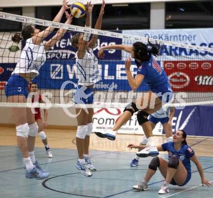 Volleyball Challenge Cup. ATSC Wildcats gegen Muszyna (POL). Mojca Dolinar, Maja Praeprost (Wildcats). Klagenfurt, am 16.12.2007.
Foto: Kuess
---
pressefotos, pressefotografie, kuess, qs, qspictures, sport, bild, bilder, bilddatenbank