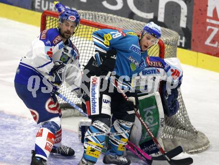 EBEL. Eishockey Bundesliga. VSV gegen Black Wings Linz. Darell Scoville (VSV), Gregor Baumgartner (Linz). Villach, am 26.12.2007.
Foto: Kuess
---
pressefotos, pressefotografie, kuess, qs, qspictures, sport, bild, bilder, bilddatenbank