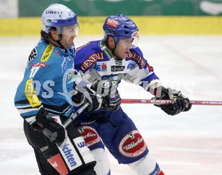 EBEL. Eishockey Bundesliga. VSV gegen Black Wings Linz. Daniel Gauthier (VSV), Francois Groleau (Linz). Villach, am 26.12.2007.
Foto: Kuess
---
pressefotos, pressefotografie, kuess, qs, qspictures, sport, bild, bilder, bilddatenbank