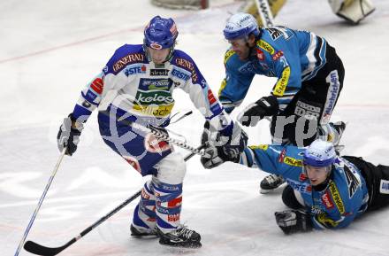 EBEL. Eishockey Bundesliga. VSV gegen Black Wings Linz. Thomas Raffl (VSV), Jean Francois David, Francois Groleau (Linz). Villach, am 26.12.2007.
Foto: Kuess
---
pressefotos, pressefotografie, kuess, qs, qspictures, sport, bild, bilder, bilddatenbank