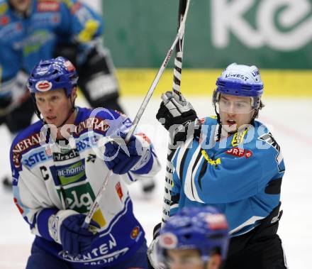 EBEL. Eishockey Bundesliga. VSV gegen Black Wings Linz. Mike Stewart (VSV), Jean Francois David (Linz). Villach, am 26.12.2007.
Foto: Kuess
---
pressefotos, pressefotografie, kuess, qs, qspictures, sport, bild, bilder, bilddatenbank