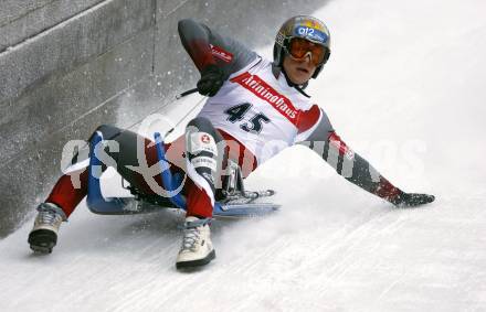 Rodeln. Oesterreichische Meisterschaft. Training.  Michael Scheikl (LZ ASKOE Kindberg). Frantschach, am 29.12.2007
Foto: Kuess
---
pressefotos, pressefotografie, kuess, qs, qspictures, sport, bild, bilder, bilddatenbank