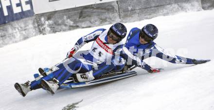 Rodeln. Oesterreichische Meisterschaft.  Knauder Christoph, Knauder Thomas (WSV-Frantschach). Frantschach, am 29.12.2007
Foto: Kuess
---
pressefotos, pressefotografie, kuess, qs, qspictures, sport, bild, bilder, bilddatenbank