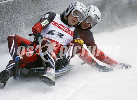 Rodeln. Oesterreichische Meisterschaft. Training.  Guido Hilgarter (ATUS Ferndorf), Jan Huber (ASVOE Rosenau). Frantschach, am 29.12.2007
Foto: Kuess
---
pressefotos, pressefotografie, kuess, qs, qspictures, sport, bild, bilder, bilddatenbank