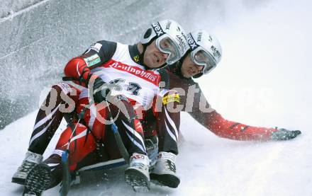 Rodeln. Oesterreichische Meisterschaft. Training.  Guido Hilgarter (ATUS Ferndorf), Jan Huber (ASVOE Rosenau). Frantschach, am 29.12.2007
Foto: Kuess
---
pressefotos, pressefotografie, kuess, qs, qspictures, sport, bild, bilder, bilddatenbank