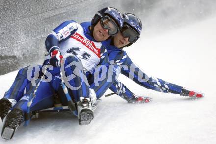 Rodeln. Oesterreichische Meisterschaft. Christoph und Thomas Knauder (WSV Frantschach, Kaernten). Frantschach, am 29.12.2007
Foto: Kuess
---
pressefotos, pressefotografie, kuess, qs, qspictures, sport, bild, bilder, bilddatenbank