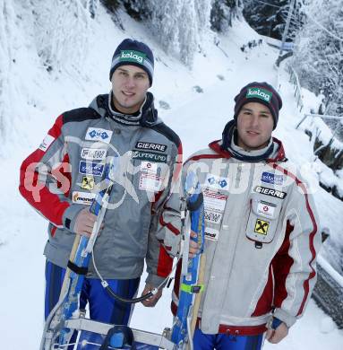 Rodeln. Oesterreichische Meisterschaft. Training.  Thomas und Christoph Knauder (WSV Frantschach). Frantschach, am 29.12.2007
Foto: Kuess
---
pressefotos, pressefotografie, kuess, qs, qspictures, sport, bild, bilder, bilddatenbank