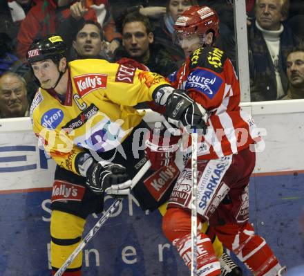 EBEL. Erste Bank Eishockey Bundesliga. KAC gegen Vienna Capitals. Kirk Furey (KAC), Darcy Werenka (Caps). Klagenfurt, am 30.12.2007.
Foto: Kuess
---
pressefotos, pressefotografie, kuess, qs, qspictures, sport, bild, bilder, bilddatenbank