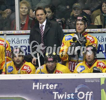 EBEL. Erste Bank Eishockey Bundesliga. KAC gegen Vienna Capitals. Trainer Kevin Gaudet (Caps). Klagenfurt, am 30.12.2007.
Foto: Kuess
---
pressefotos, pressefotografie, kuess, qs, qspictures, sport, bild, bilder, bilddatenbank