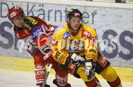 EBEL. Erste Bank Eishockey Bundesliga. KAC gegen Vienna Capitals. Kirk Furey (KAC), Peter Casparsson (Caps). Klagenfurt, am 30.12.2007.
Foto: Kuess
---
pressefotos, pressefotografie, kuess, qs, qspictures, sport, bild, bilder, bilddatenbank