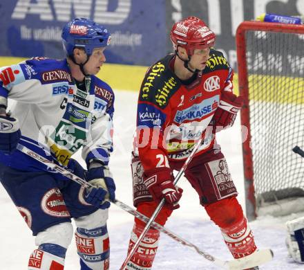 EBEL. Eishockey Bundesliga. VSV gegen KAC. Mike Stewart (VSV), Mike Craig (KAC). Villach, am 4.1.2008.
Foto: Kuess
---
pressefotos, pressefotografie, kuess, qs, qspictures, sport, bild, bilder, bilddatenbank