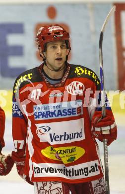 EBEL. Eishockey Bundesliga. KAC gegen EC Red Bull Salzburg. Jeffrey Tory (KAC). Klagenfurt, am 6.1.2008.
Foto: Kuess
---
pressefotos, pressefotografie, kuess, qs, qspictures, sport, bild, bilder, bilddatenbank