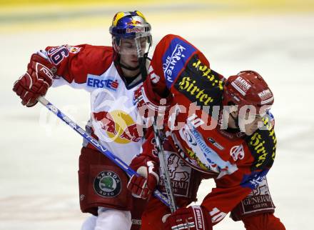 EBEL. Eishockey Bundesliga. KAC gegen EC Red Bull Salzburg. Warren Norris (KAC), Marco Pewal (Salzburg). Klagenfurt, am 6.1.2008.
Foto: Kuess
---
pressefotos, pressefotografie, kuess, qs, qspictures, sport, bild, bilder, bilddatenbank