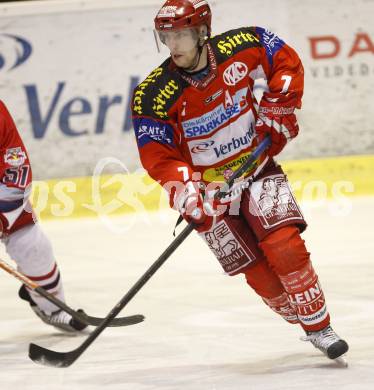 EBEL. Eishockey Bundesliga. KAC gegen EC Red Bull Salzburg. Herbert Ratz (KAC). Klagenfurt, am 6.1.2008.
Foto: Kuess
---
pressefotos, pressefotografie, kuess, qs, qspictures, sport, bild, bilder, bilddatenbank