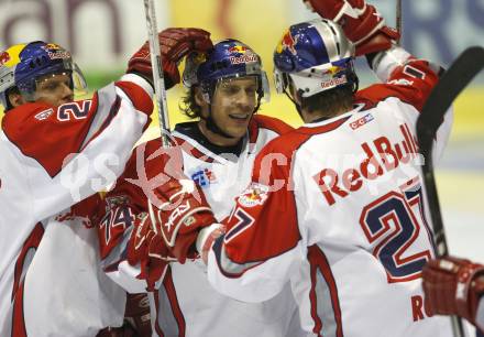 EBEL. Eishockey Bundesliga. KAC gegen EC Red Bull Salzburg. Torjubel Dieter Kalt (Salzburg). Klagenfurt, am 6.1.2008.
Foto: Kuess
---
pressefotos, pressefotografie, kuess, qs, qspictures, sport, bild, bilder, bilddatenbank