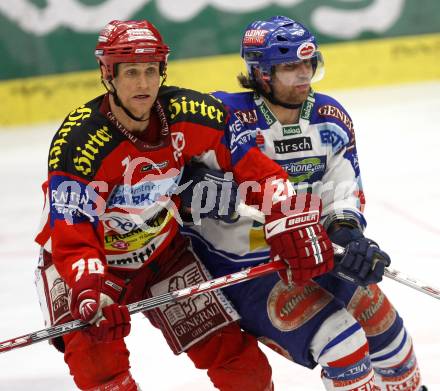 EBEL. Eishockey Bundesliga. VSV gegen KAC. Wolfgang Kromp (VSV), Mike Craig (KAC). Villach, am 11.1.2008.
Foto: Kuess
---
pressefotos, pressefotografie, kuess, qs, qspictures, sport, bild, bilder, bilddatenbank