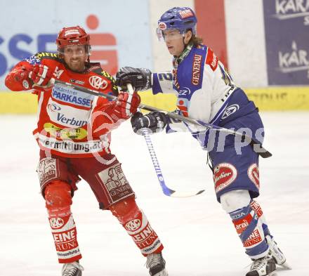 EBEL. Eishockey Bundesliga. VSV gegen KAC. Michael Raffl (VSV), Andrew Schneider(KAC). Villach, am 11.1.2008.
Foto: Kuess
---
pressefotos, pressefotografie, kuess, qs, qspictures, sport, bild, bilder, bilddatenbank