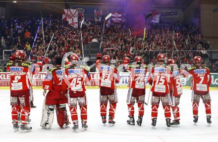 EBEL. Eishockey Bundesliga. VSV gegen KAC. Jubel (KAC). Villach, am 11.1.2008.
Foto: Kuess
---
pressefotos, pressefotografie, kuess, qs, qspictures, sport, bild, bilder, bilddatenbank