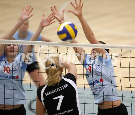 Volleyball OEVV Cup. ATSC Wildcats gegen Hartberg.  Sigrid  Kerber, Kerstin Pichler (Wildcats). Klagenfurt, am 20.1.2008.
Foto: Kuess 
---
pressefotos, pressefotografie, kuess, qs, qspictures, sport, bild, bilder, bilddatenbank