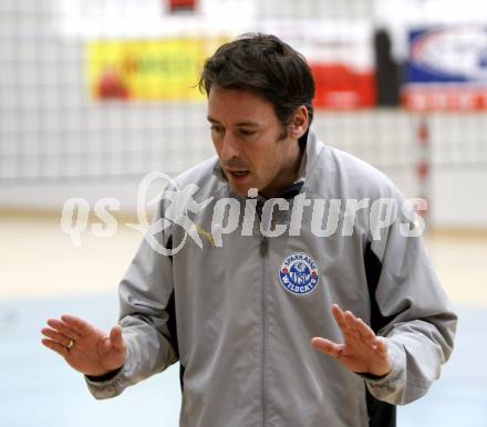 Volleyball OEVV Cup. ATSC Wildcats gegen Hartberg. Trainer Helmut Voggenberger (Wildcats). Klagenfurt, am 20.1.2008.
Foto: Kuess 
---
pressefotos, pressefotografie, kuess, qs, qspictures, sport, bild, bilder, bilddatenbank