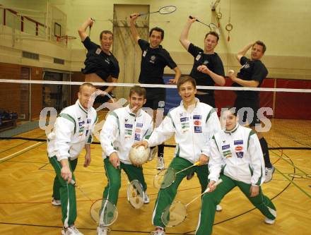 Fussball, Badminton. SK Austria Kaernten, ASKOE Kelag Kaernten. Manuel Ortlechner, Christian Prawda, Lukas Koenigshofer, Thomas Riedl, Thomas Pipan, Benjamin Breiling, Stefan Sientschnig, Belinda Heber. Klagenfurt, am 21.1.2008.
Foto: Kuess
---
pressefotos, pressefotografie, kuess, qs, qspictures, sport, bild, bilder, bilddatenbank