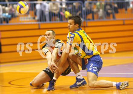 Volleyball. Challenge Cup. SK Aich/Dob gegen VC Rotterdam Nesselande.
Martin Pipa, Miha Kosl (Aich/Dob). Prevalje, 23.1.2008
Foto: Kuess
---
pressefotos, pressefotografie, kuess, qs, qspictures, sport, bild, bilder, bilddatenbank