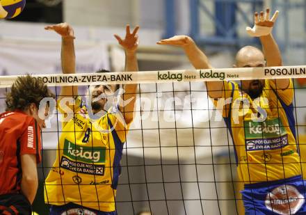 Volleyball. Challenge Cup. SK Aich/Dob gegen VC Rotterdam Nesselande. Jure Kvesic, Marek Golstajn (Aich/Dob). Prevalje, 23.1.2008
Foto: Kuess
---
pressefotos, pressefotografie, kuess, qs, qspictures, sport, bild, bilder, bilddatenbank