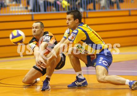 Volleyball. Challenge Cup. SK Aich/Dob gegen VC Rotterdam Nesselande.
Martin Pipa, Miha Kosl (Aich/Dob). Prevalje, 23.1.2008
Foto: Kuess
---
pressefotos, pressefotografie, kuess, qs, qspictures, sport, bild, bilder, bilddatenbank