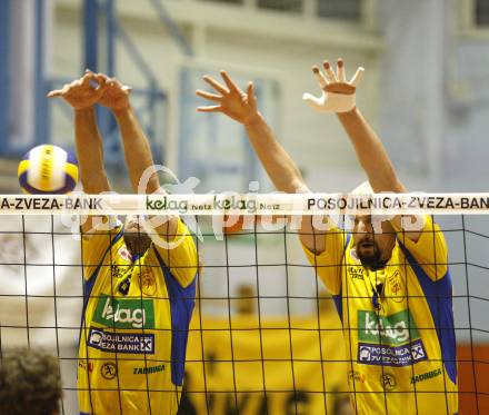 Volleyball. Challenge Cup. SK Aich/Dob gegen VC Rotterdam Nesselande.
Pavel Reznicek, Marek Golstajn (Aich/Dob). Prevalje, 23.1.2008
Foto: Kuess
---
pressefotos, pressefotografie, kuess, qs, qspictures, sport, bild, bilder, bilddatenbank